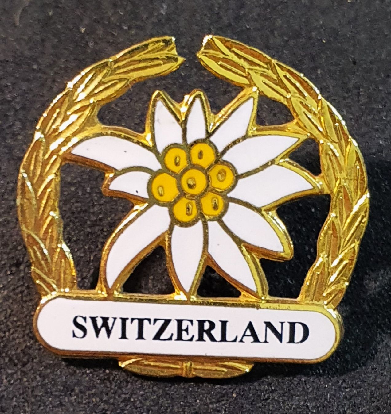 Placchette & Badge: CC388 - Pin Switzerland Edelweiss – Usato da Reinach BL venduto da Boston-Verkauf