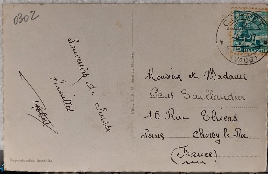 Cartoline postali: COPPET - Le Château et le Parc - 1937 – Usato da Delémont venduto da Domdom1 1