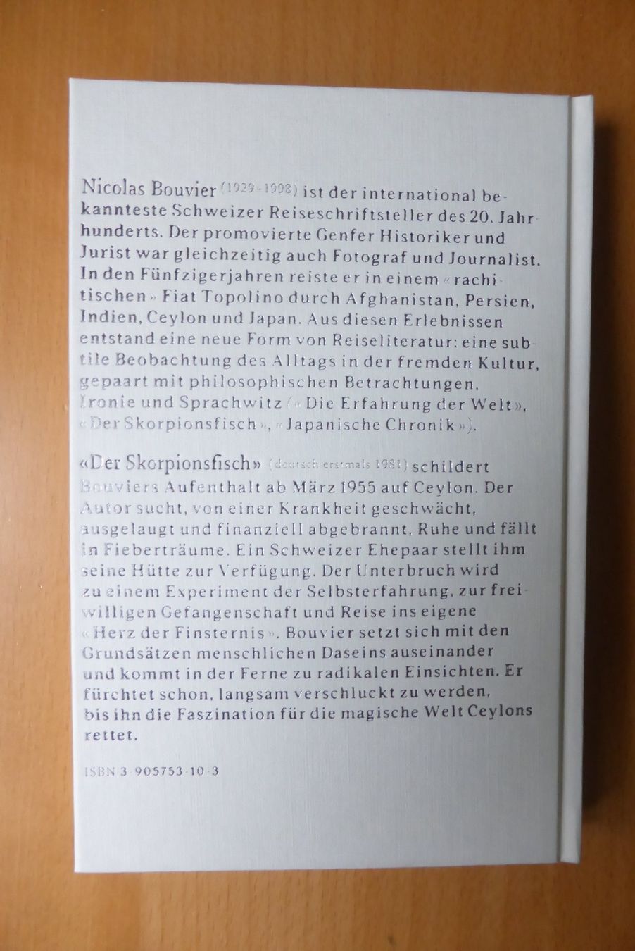 Bücher: CH Autoren - Nicolas Bouvier - Der Skorpionsfisch – Neu (gemäss Beschreibung) aus Brunnadern von lesezirkel 1