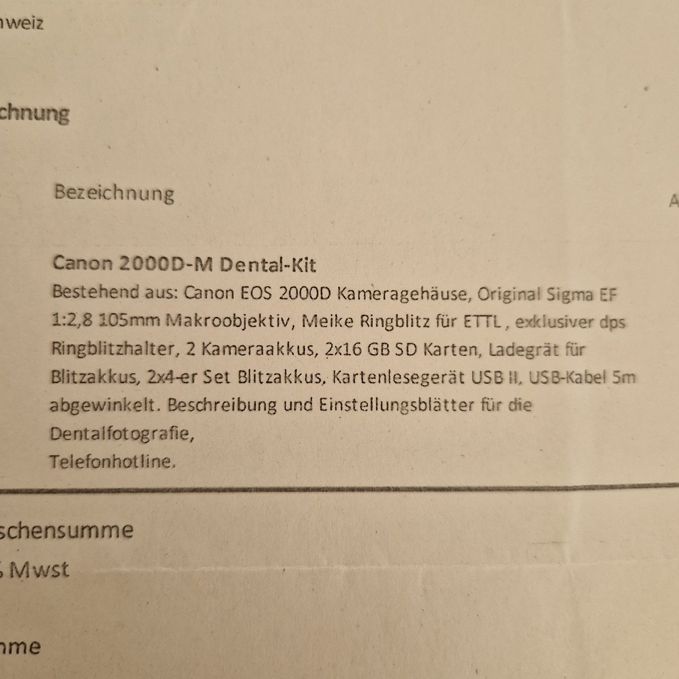 Canon Kamera: Canon 2000D-M Dental-Kit – Neu (gemäss Beschreibung) aus Pfeffingen von Patrice85 5