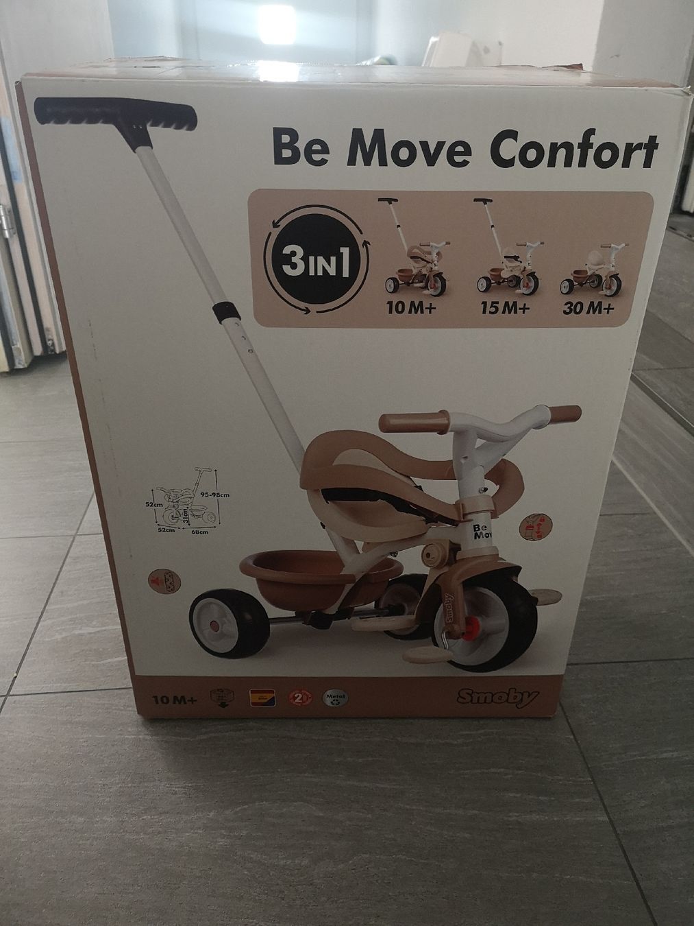 Smoby Fahrzeuge für Kinder: Dreirad Smoby Be Move beige – Neu und originalverpackt aus Burg im Leimental von Spime