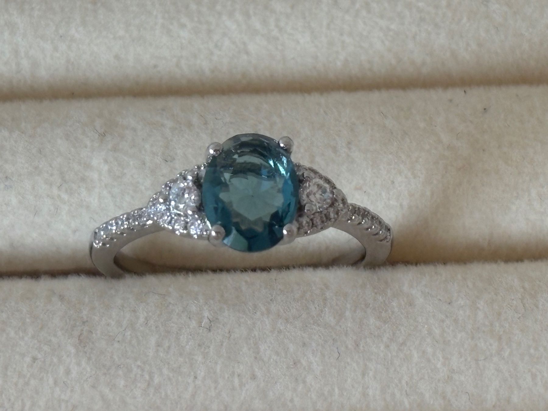Anelli: Luxus Elegante Gr.19/9 Ring Farbe: Silber /Blau – Nuovo (secondo la descrizione) da Biel-Bienne venduto da Roserosse13 3