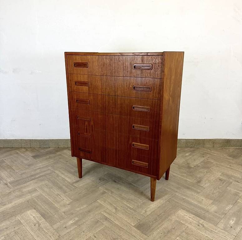 Cassettiere: Mid Century danish teak Highboard / drawer – Usato da basel venduto da vintory.ch 2
