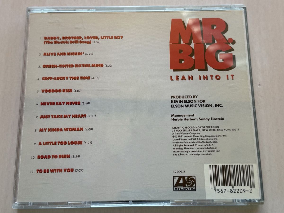 CDs: Mr. Big - Lean Into It (CD) Top Zustand! – Gebraucht aus Oberried Brienz von Chyara 1