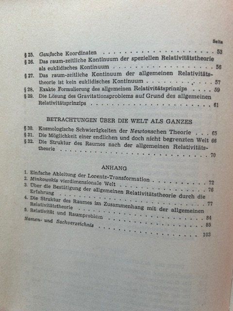 Libri: Albert Einstein, Relativitätstheorie, Vieweg 1965 – Usato da Bern venduto da oregonzwei 4