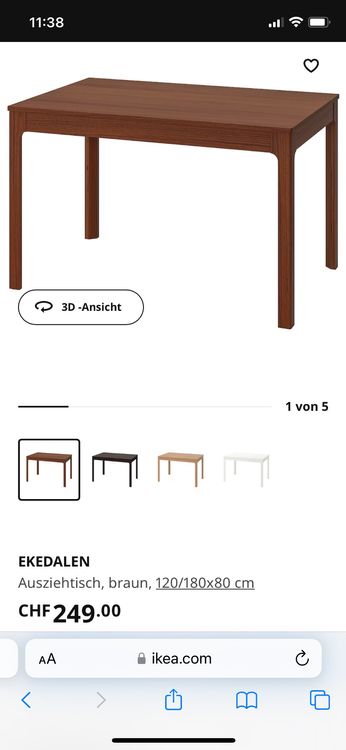 Tisch ausziehbar IKEA 80x120/180 Kaufen auf Ricardo