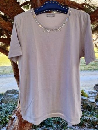 Shirt/Top grau/Glitzersteine,festlich,Gr. 42