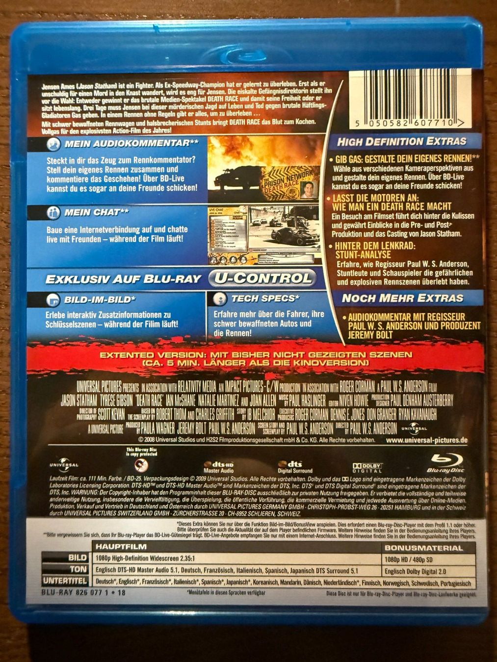 Tutti i DVDs: Death Race – Usato da Zürich venduto da Blu-ray_ZH 1