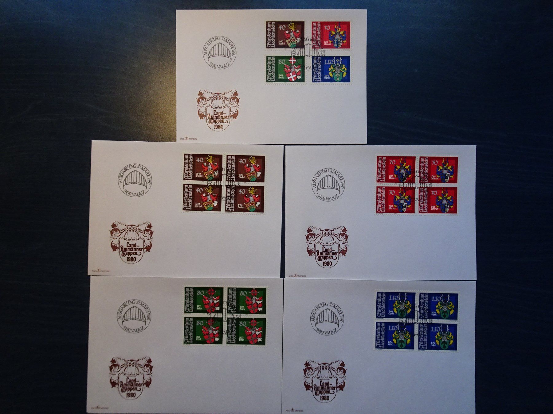 Tous les timbres: FDC 1980 – Neuf (Voir description) à Aadorf par Chnorli-Furz
