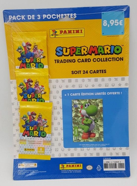 3 pochettes Super Mario Trading Cards Panini Yoshi Kaufen auf