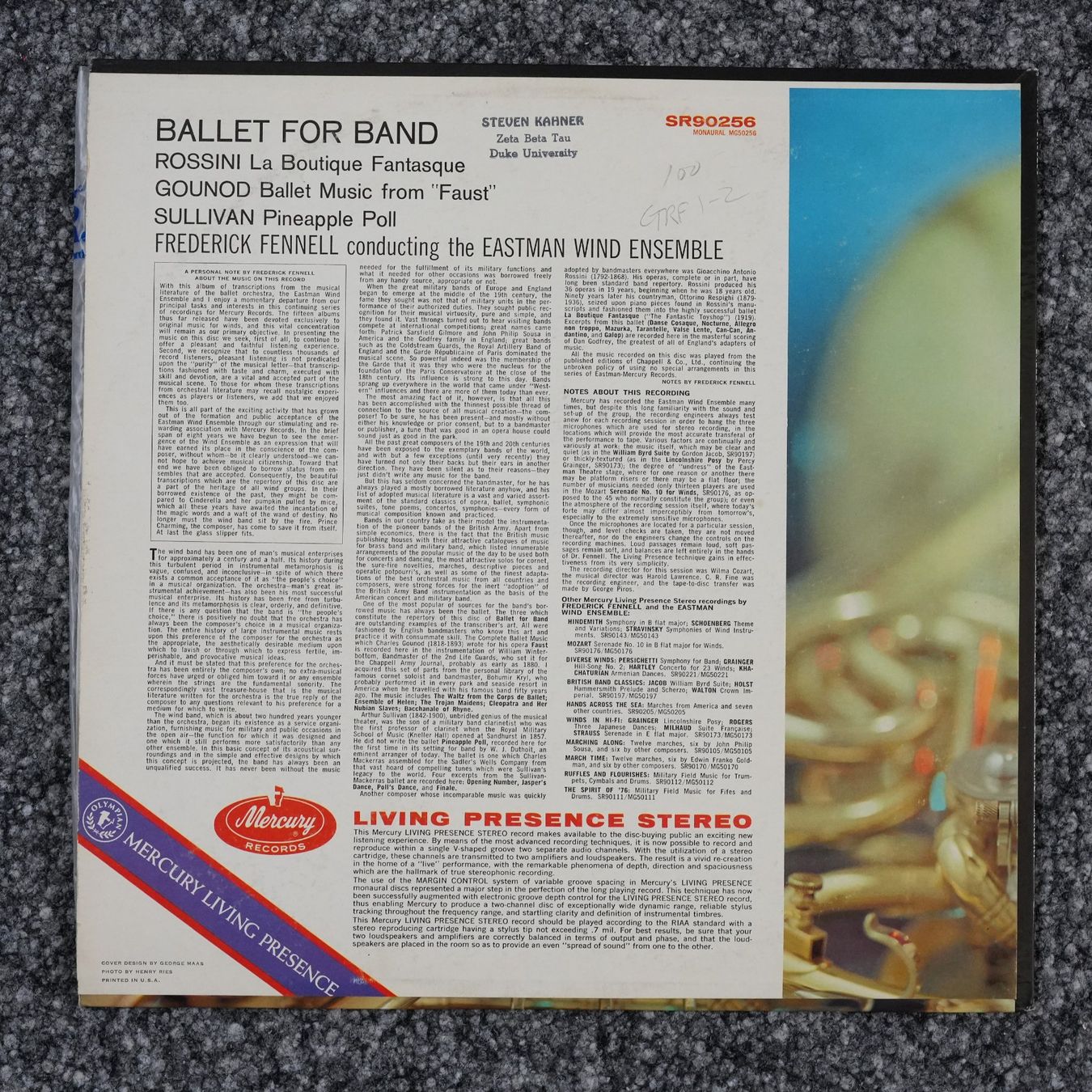 Dischi in vinile: Mercury SR 90256 / Ballet For Band – Usato da Brunnen venduto da Techfreak1 1
