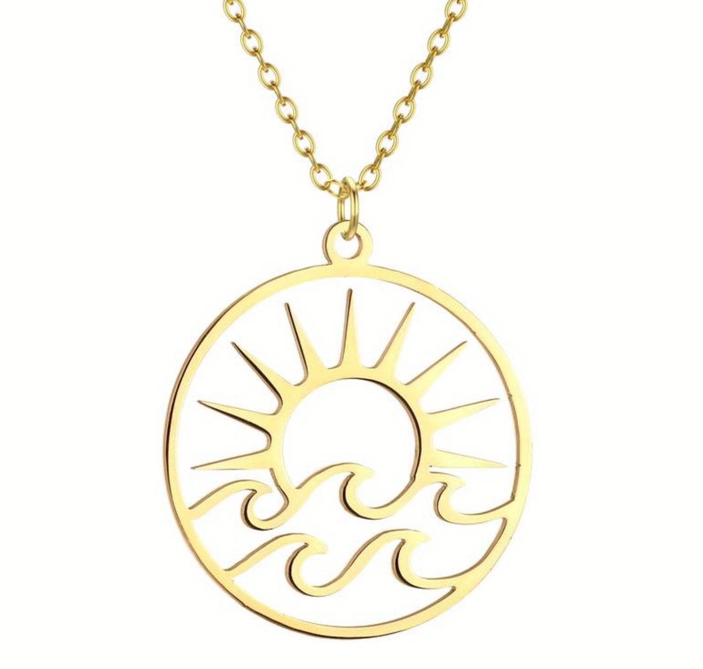 Catenine: Kette Sun -Waves - Gold Vibes (Gold oder silber) – Usato da Laufen venduto da Bellavitaboom 2