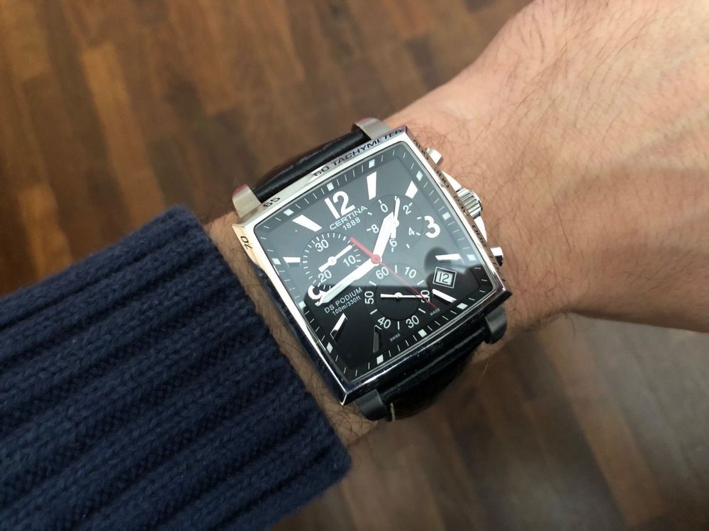 Certina sale square chronograph