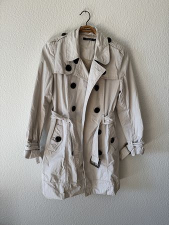 Klassischer Trenchcoat, beige, Grösse 38