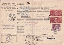 1951 attraktive Begleitadresse von Walzenhausen nach Brüssel