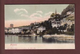 MONTREUX depuis le lac - 1906 // pli d'angle //