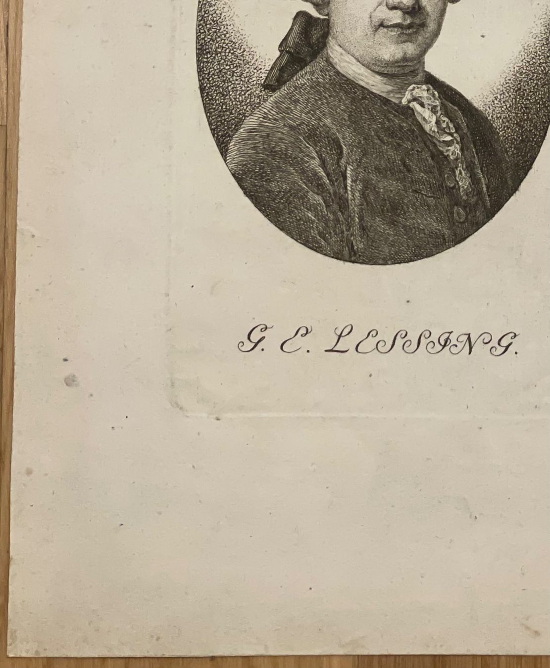 Gemälde: G. E. Lessing (1775) Portrait Radierung – Gebraucht aus Root von  3