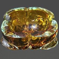 🔥Murano Aschenbecher – Schweres Glas in Bernstein 🚬✨