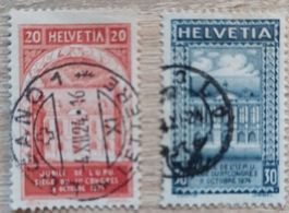 Sellos Suiza 1924 - 50th anniv. of the UPU.