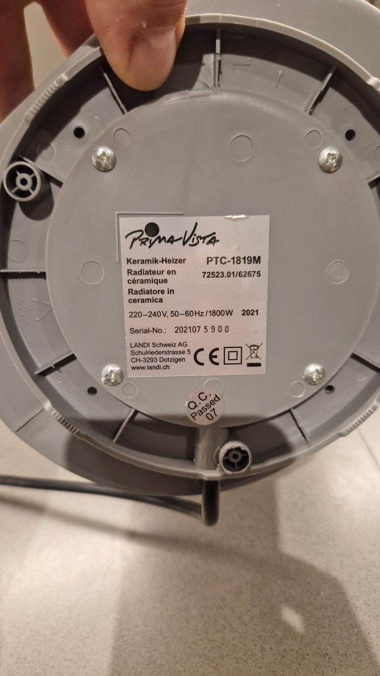 Ventilatoren: Prima Vista Ventilator mit Heizfunktion – Gebraucht aus Solothurn von Armada-3 1
