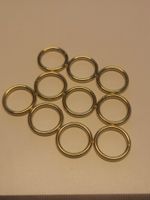 10x O-Ringe Rundringe Stahl 16x2.4 mm gold vermessingt