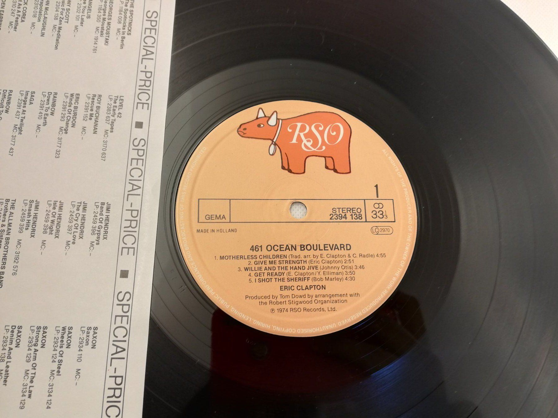 Vinyles: ERIC CLAPTON - 461 OCEAN BOULEVARD – D'occasion à Bern par Vinylsound.ch 4
