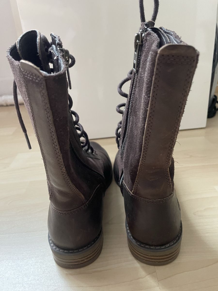 Timberland Scarpe da donna: Timberland Schnürstiefel, Leder, Braun – Usato da Wil Sg venduto da mil_r9gx 2