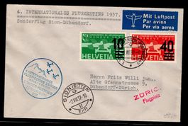 CH - Flugpost - Sonderflug - SF 37.3a mit F20 & F25
