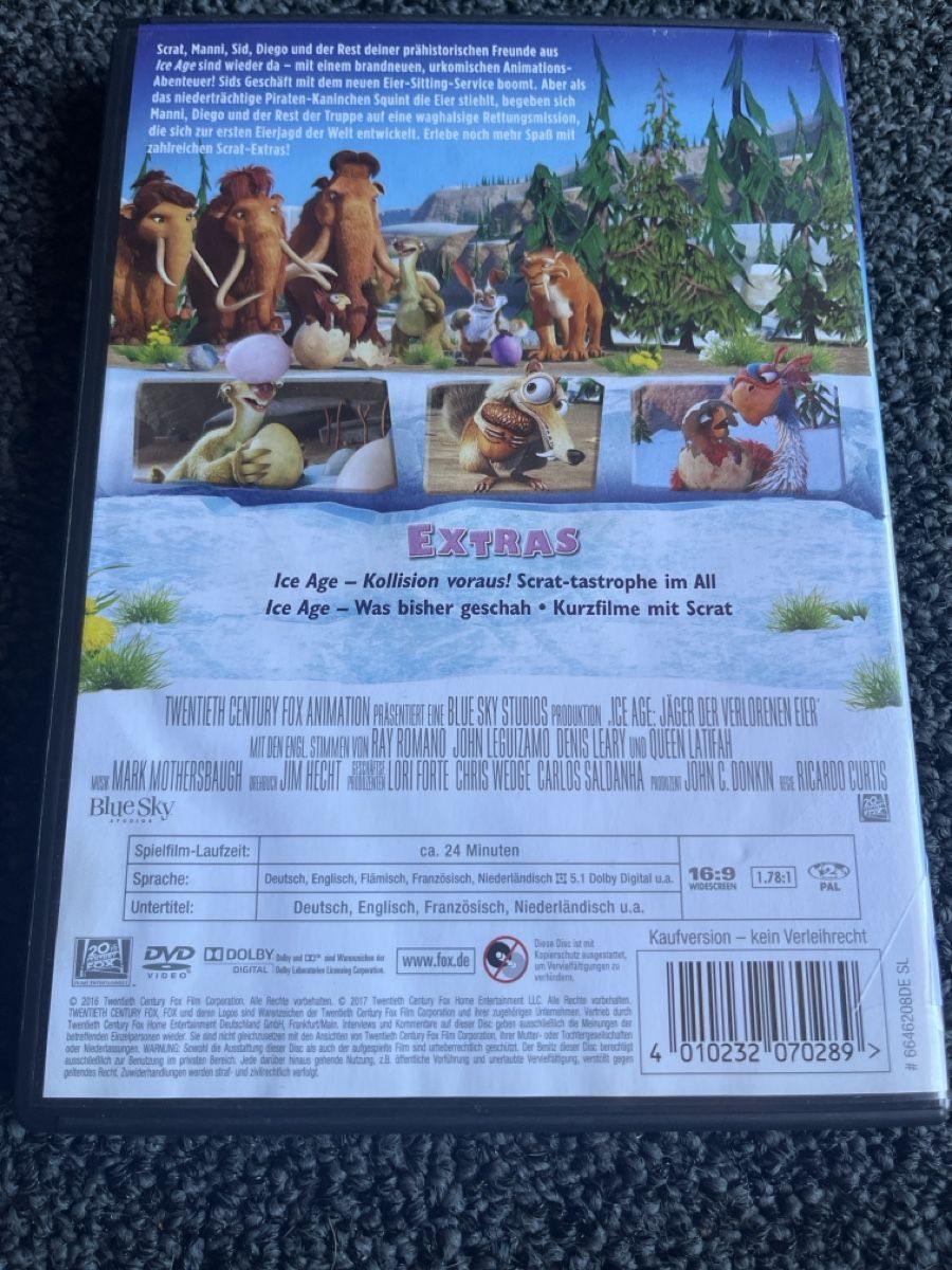 Tutti i DVDs: Ice Age Jäger der verlorenen Eier(21738) – Usato da Ruswil venduto da jan_bxl5 1