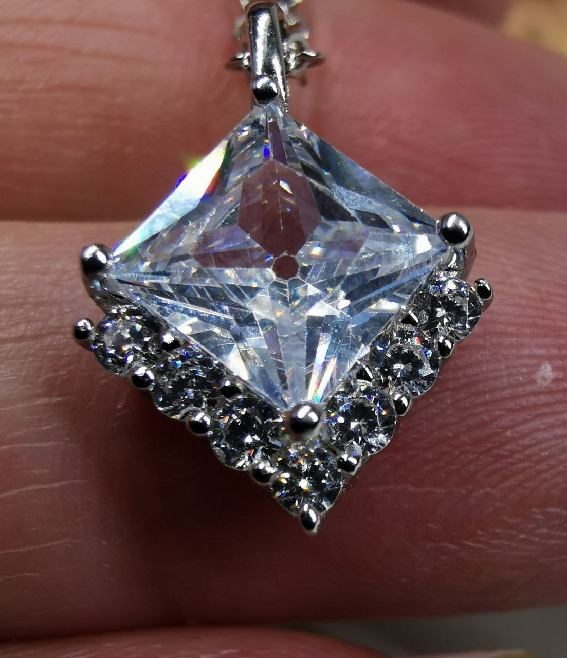 Catenine: Collier argent avec zircons – Nuovo e nell'imballaggio originale da Reconvilier venduto da Tsma67 2