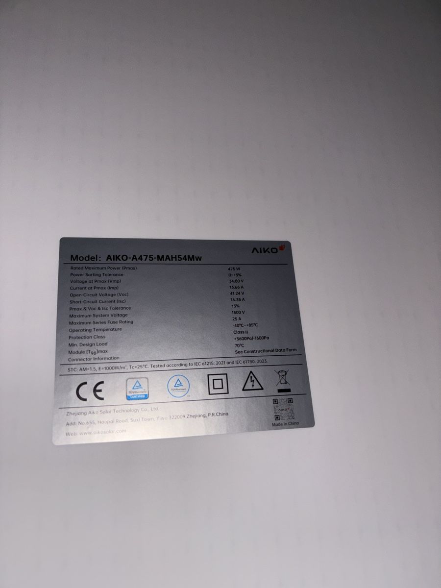 Dispositivi a energia solare: 2x AIKO Solarmodule A475-MAH54MW 475Wp neu – Nuovo (secondo la descrizione) da Wolfwil venduto da daiv01 1