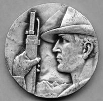 MÈDAILLE SOCIÈTÈ CANTONALE VALAISANNE BR+AG 50mmx53.5gr !!!!