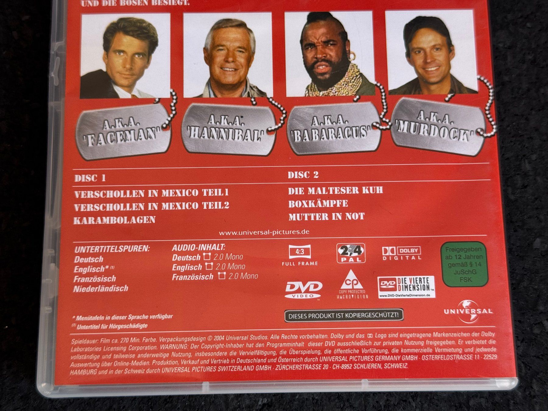 Tutti i DVDs: The Ultimate A Team 2 Disc DVD Serie DE/EN/FR – Usato da Fribourg venduto da tschjoly 3