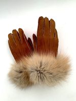 Prada Handschuhe mit Pelz Grösse 7 wie Neu