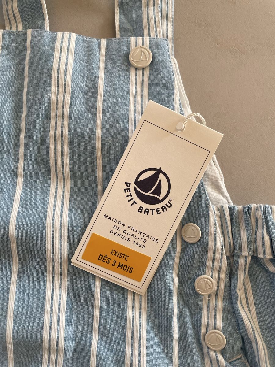 Petit Bateau Hosen: Petit Bateau Latzshort - Gr. 3-6 Monate – Neu (gemäss Beschreibung) aus Brugg AG von Elle_1 1