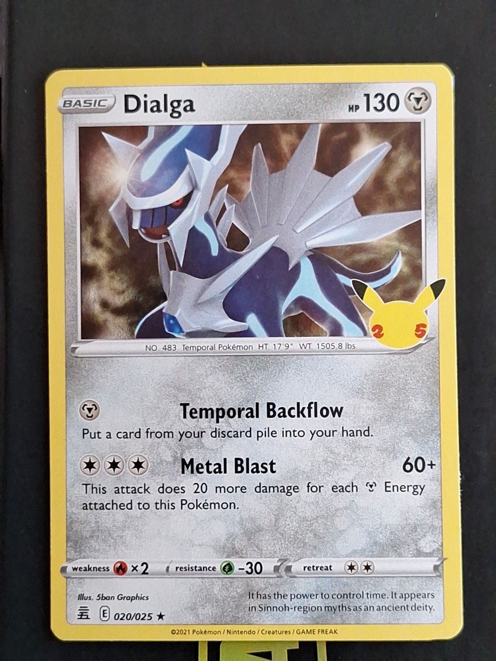 Pokémon Sammelbilder & Trading cards: Dialga - Pokemon Holo Celebrations 25th Anniversary – Gebraucht aus Altstätten SG von GGsGameshop