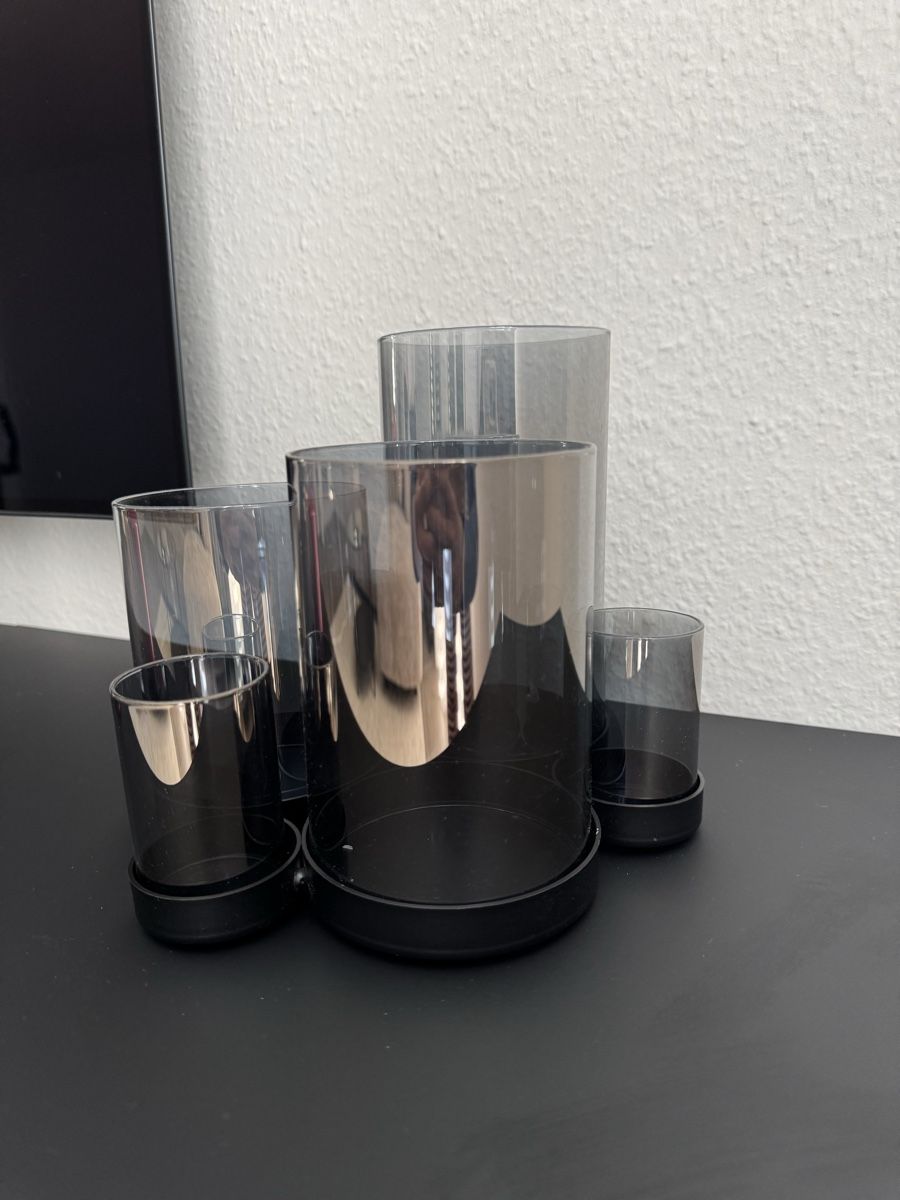 Tutte le decorazioni: Windlichter-Set, 5-teilig, Rauchglas, neuwertig! – Nuovo (secondo la descrizione) da Binningen venduto da happy_xx