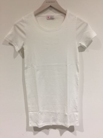 Herzensangelegenheit Kurzarm BW Long Shirt weiss Gr 38