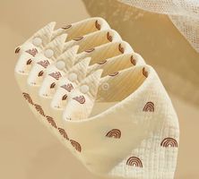 5x Musselin Lätzchen-Ultraweich-Saugfähig-Druckknopf-38x28cm