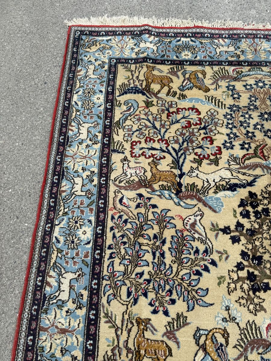 Tappeti: Perserteppich, Qom (Wolle &Seide )263x170 cm, – Usato da Büron venduto da Filadefia-888 5