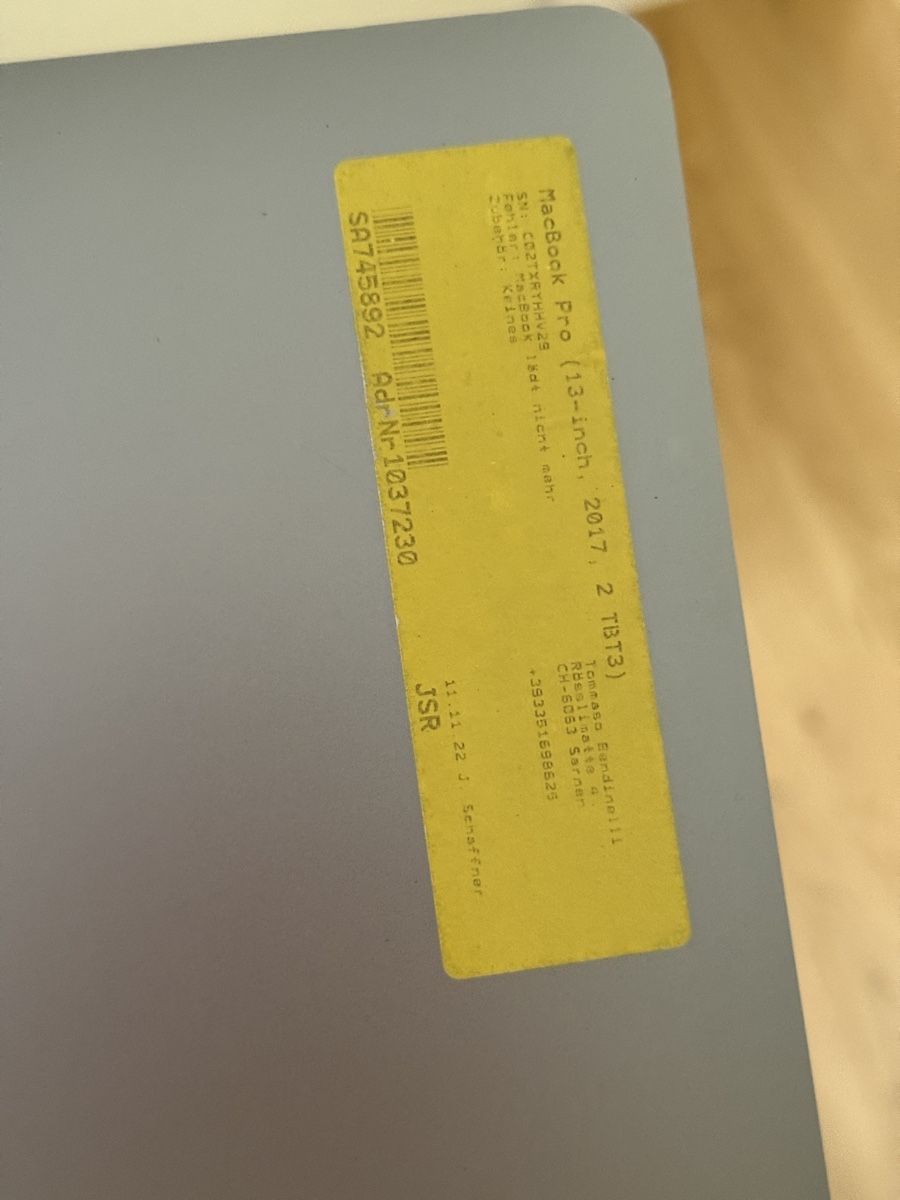 Apple Notebooks: MacBook Pro (13-inch, 2017, 2 TBТ3) – Defekt aus Adliswil von dai_yr5z 1