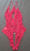 Damen Body Spitzen rot Grösse L neu