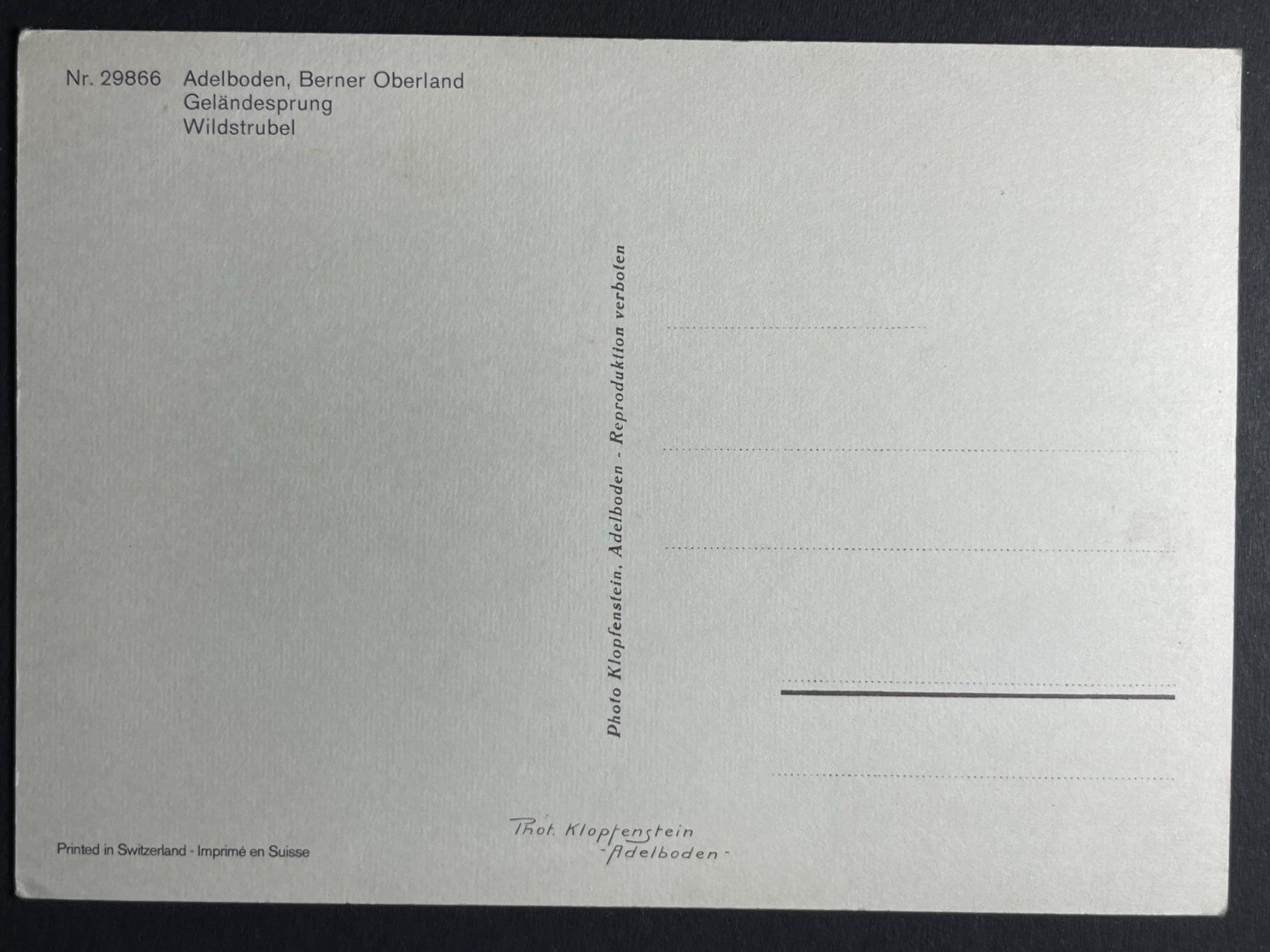 Cartoline postali: Adelboden - Geländesprung – Usato da Steg VS venduto da _vinci_ 1
