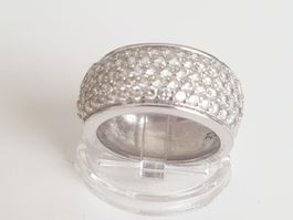 Silberring 925 mit Zirkonia Steinen, Grösse 18.2 mm💍
