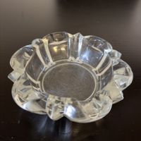 Kristall Aschenbecher, Vintage Design, Durchmesser 14 cm