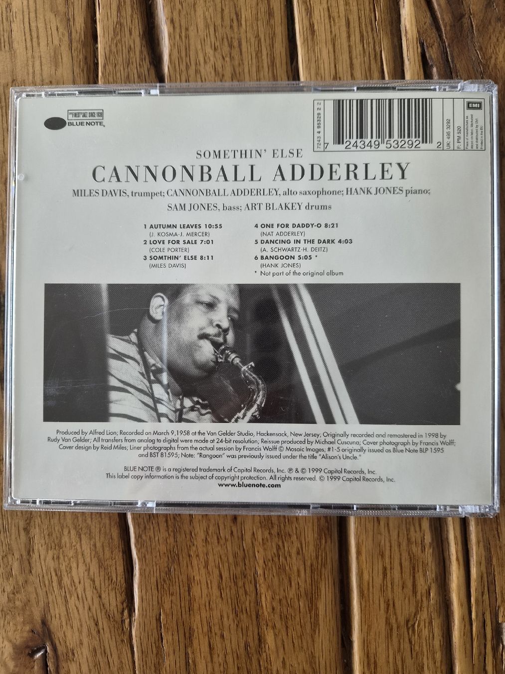 CDs: CANNONBALL ADDERLY MILES DAVIS SOMETHING ELSE  BLUE NOTE1595 – Neu (gemäss Beschreibung) aus Zofingen von Tinpan 2