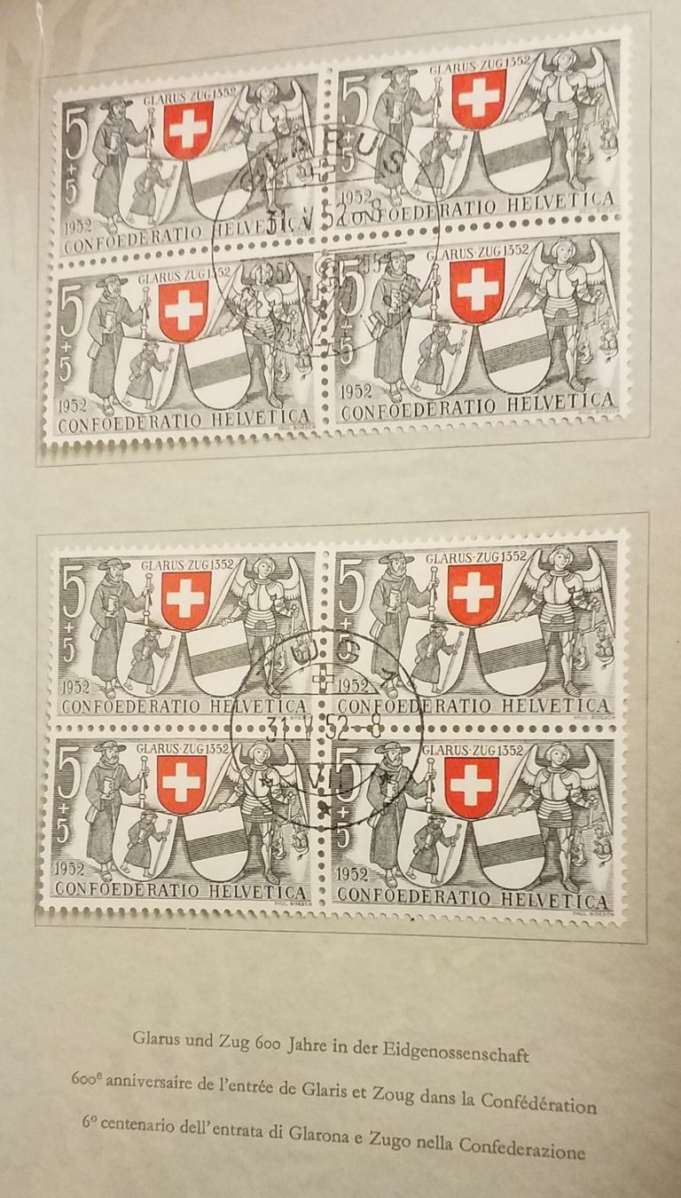 Tutti i francobolli: 1952, Geschenkheft Pro Patria ET, im 4-Block 296.-++ – Nuovo (secondo la descrizione) da Baden venduto da Eggi 1