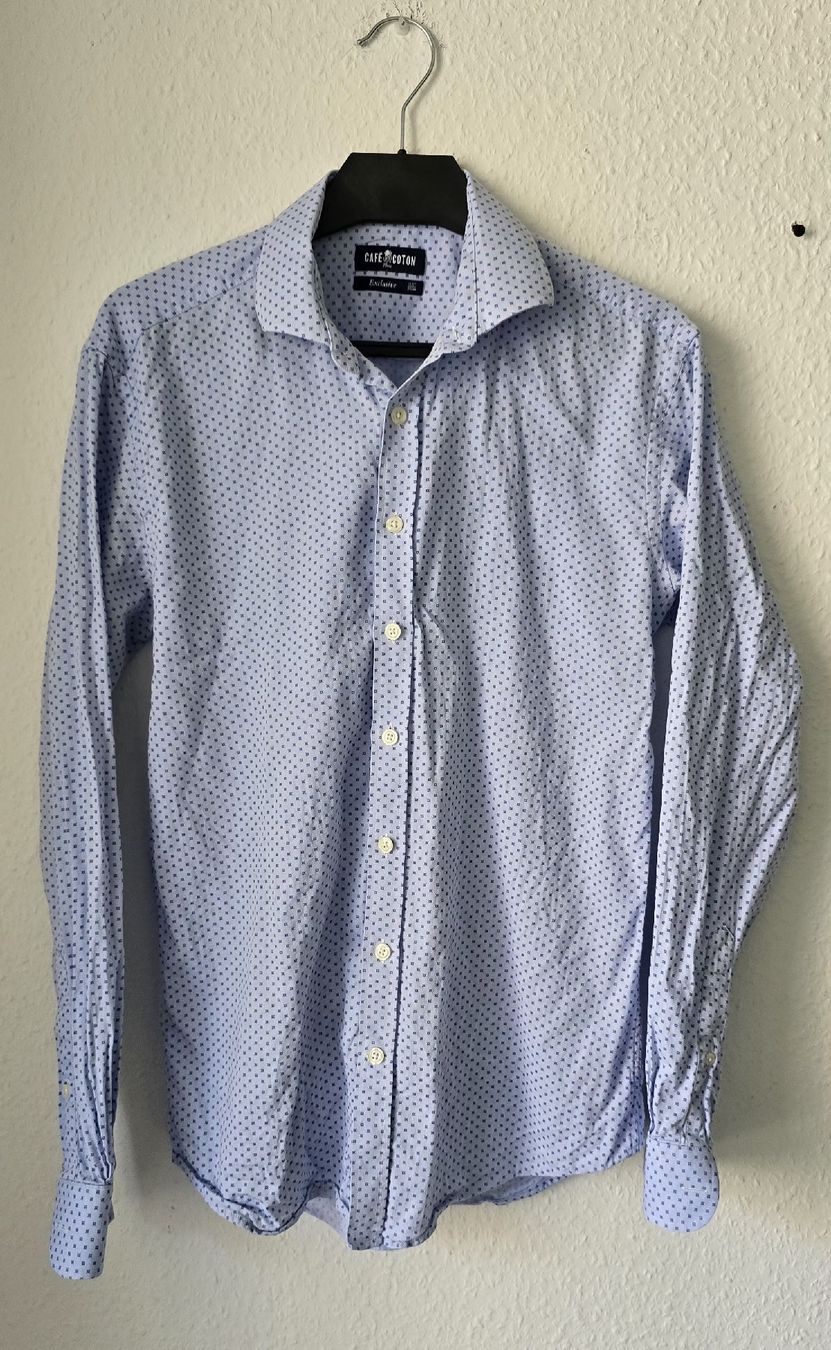 Camicie: Cafe Coton chemise bleu, taille 39 – Usato da Genève venduto da MariaS2 1