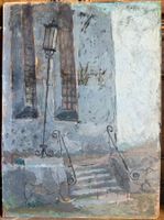Original Gemälde undeutlich signiert; datiert 1945