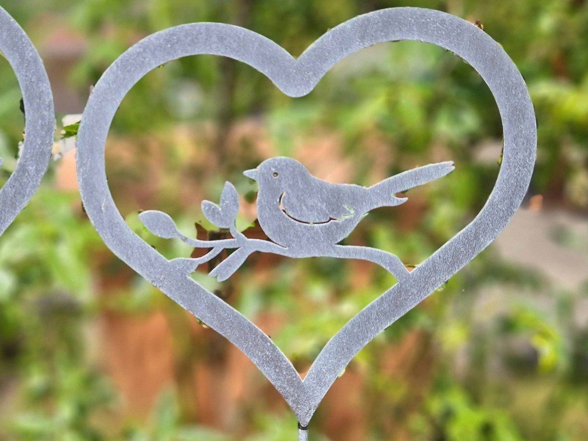 Alle Dekorationen: Herz Gartenstecker Set Metall – Neu und originalverpackt aus Matzendorf von Gartendeko-Shop 4